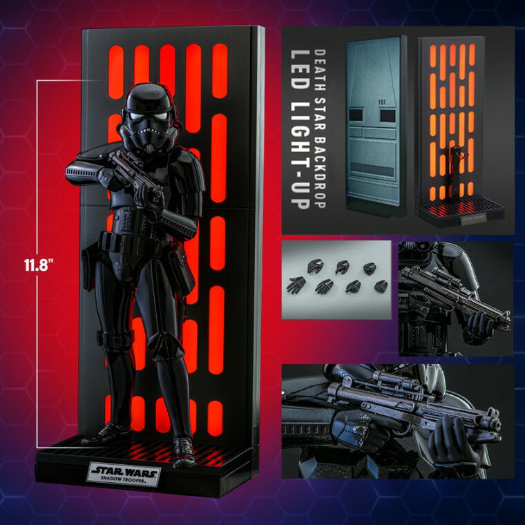 「新品・在庫」　ホットトイズ MMS737 Hottoys スター・ウォー シャドウ・トルーパー Shadow Storm trooper with death star environment 1/6 フィギュア