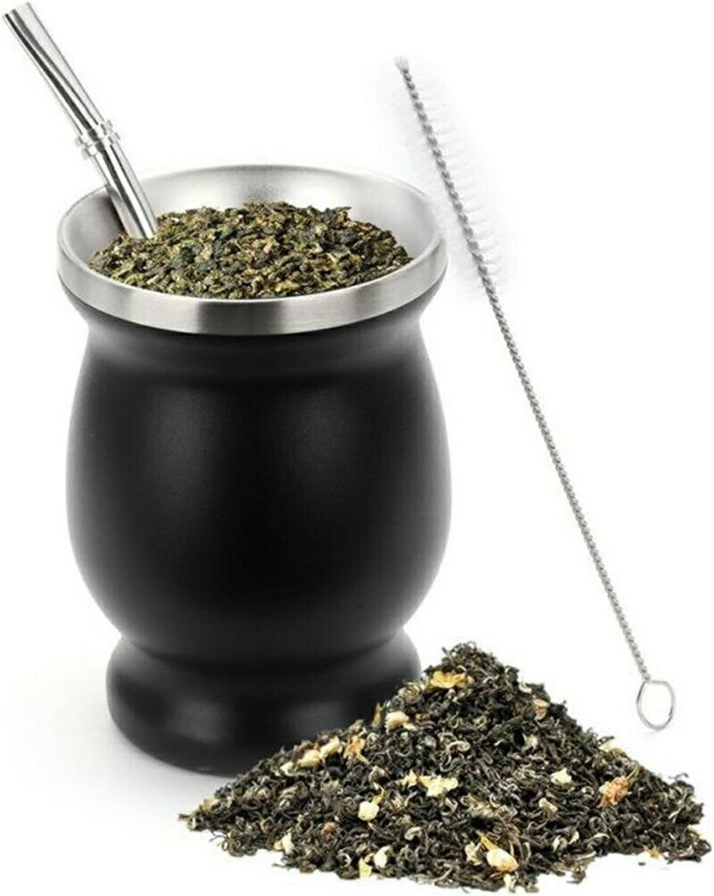 乐天商城 - マテ茶 マテゴードセット ストロー マテ茶ひょうたんカップステンレスティーカップ断熱カップ ステンレス 部屋 プレゼント230ML オフィス お手入れ簡単