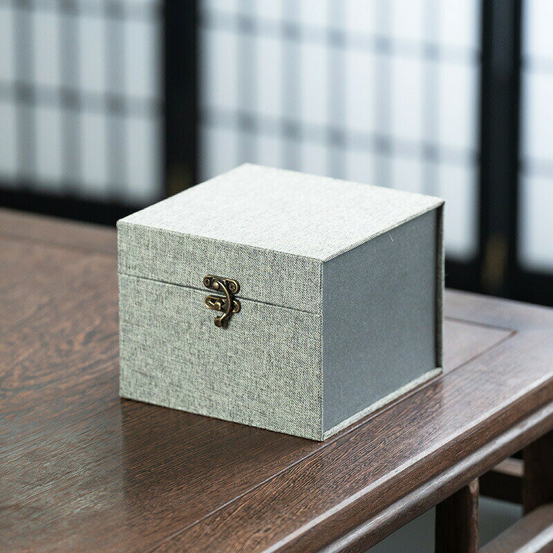 錦箱 麻布製 銅製留め具 紫砂壷包装 磁器包装 ギフトボックス リネン布 包装箱 高...