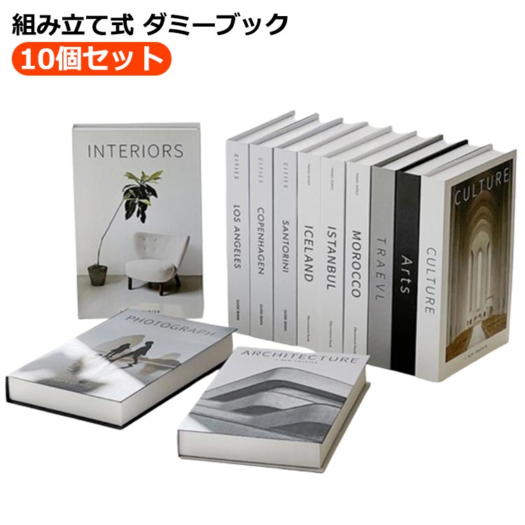 Daily Necessities - インテリアブック ダミーブック 10冊 ダミー イミテーション 組み立て式 ブック フェイクブック スタイリッシュ モデル 内装 ディスプレイ 洋書 カフェ インテリア雑貨 本 アクセント