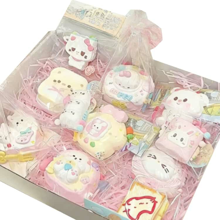 5点セット 4点セット スクイーズ 福袋 スクイーズケーキおもちゃ ケーキおもちゃ 肉球スクイーズ メロジョイ スクイーズ玩具 おもちゃ 猫 ケーキ 子 ストレス解消 スクイーズボール brother1990-10005606 ペットブラザー サンプル画像3