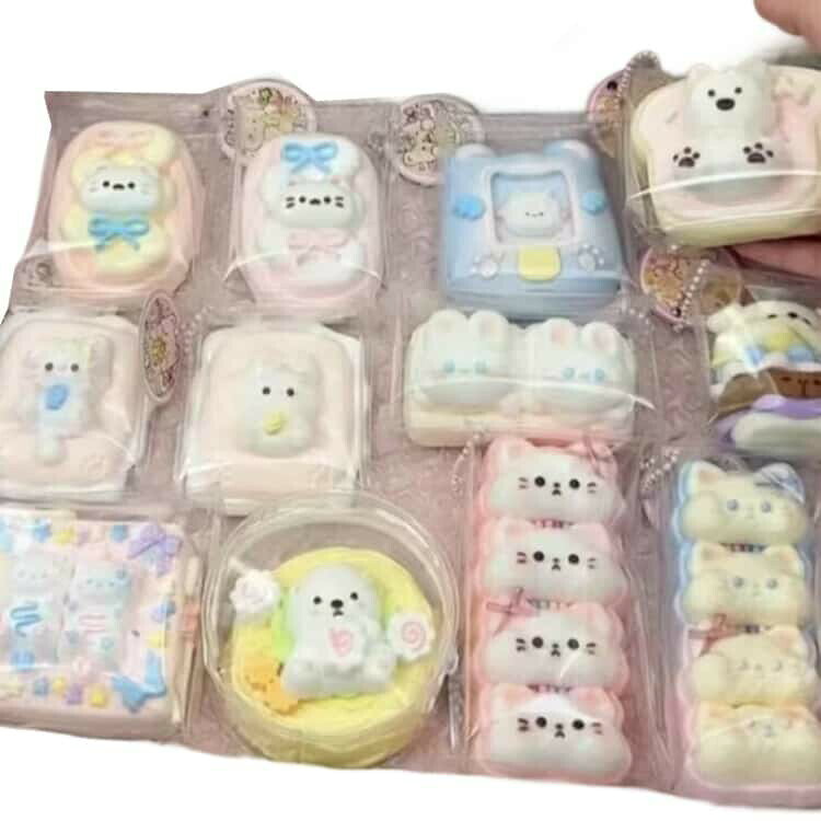 4点セット 3点セット スクイーズ 福袋 スクイーズケーキおもちゃ ケーキおもちゃ 肉球スクイーズ メロジョイ スクイーズ玩具 おもちゃ 猫 ケーキ 子 ストレス解消 スクイーズボール brother1990-10005603 ペットブラザー サンプル画像3