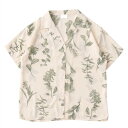 アロハシャツ レディース アロハ 柄シャツ 半袖 トップス 春夏 ボタニカル柄