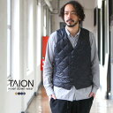 楽天BrownFloor clothingTAION タイオン ダウン インナーダウン ジレ “SNAP BUTTON W-BREASTED” DOWN GILLET