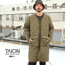 TAION タイオン アウター コート MILITARY V NECK ZIP DOWN COAT