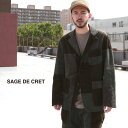 サージュデクレ SAGE DE CRET アウター ジャケット コーデュロイ パッチワークテーラードJK