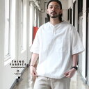 シングファブリックス THING FABRICS トップス Tシャツ Henlyneck T-shirt