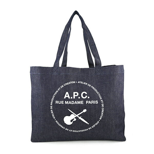 【最大5,000円OFFクーポン対象】アーペーセー トートバッグ A.P.C. ギターポワニャール COCSX M61440 IAI ユニセックス ブルー系 青 ホワイト 白