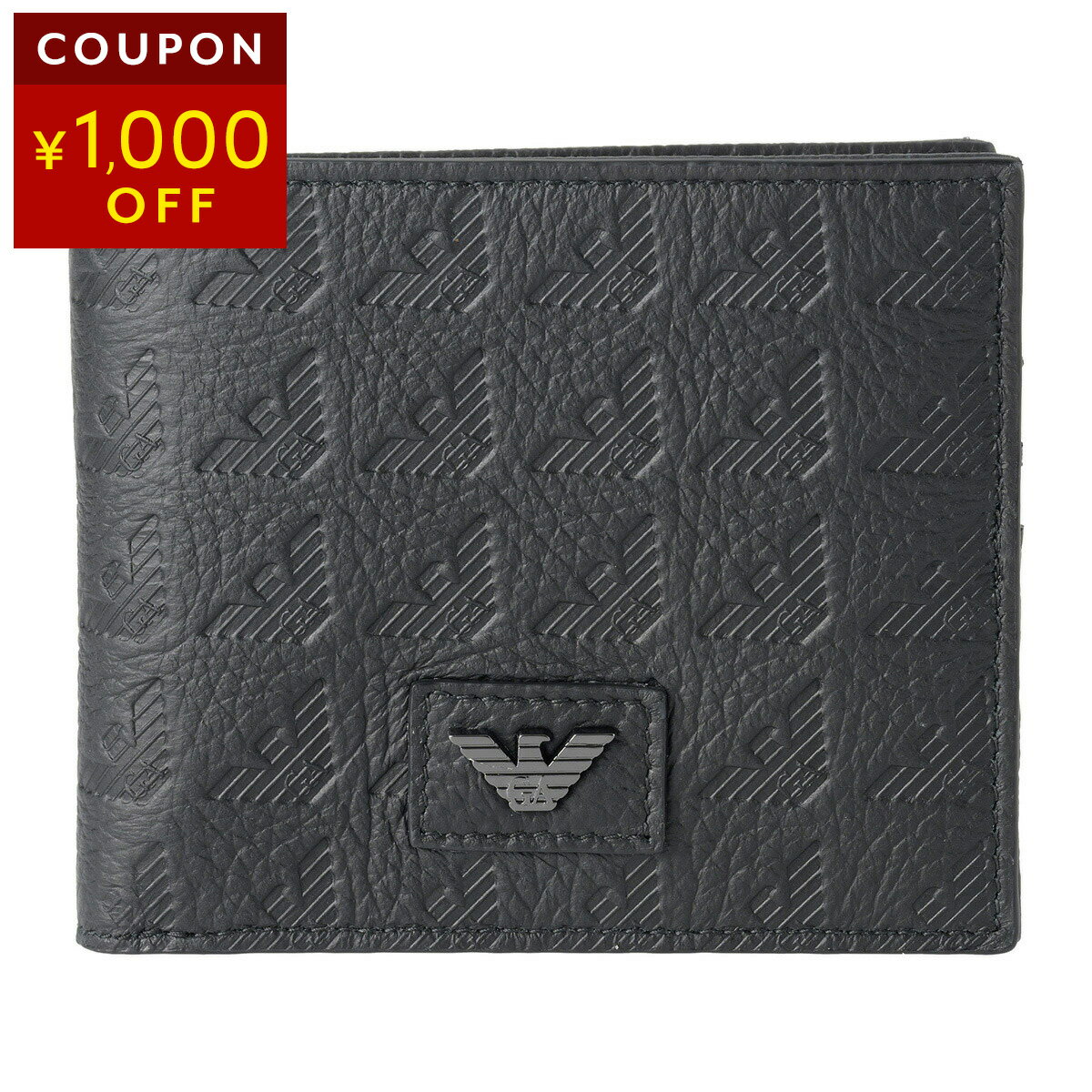 Other - アルマーニ 2つ折り財布 ARMANI エンポリオアルマーニ EM001741 AF14774 UC001 メンズ ブラック 黒【P5倍★5/25限定！さらに1万円で1,000円OFF★最大5,000円OFFクーポン配布中】