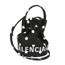 【最大5,000円OFFクーポン対象】バレンシアガ ショルダーバッグ BALENCIAGA ホイール 619458 9MIRN 1091 レディース ブラック 黒 ホワイト