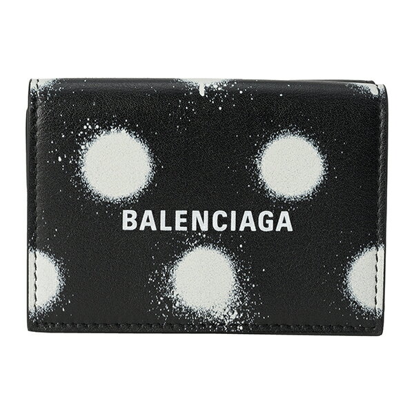 バレンシアガ 財布（レディース） 【最大5,000円OFFクーポン】バレンシアガ 3つ折り財布 BALENCIAGA キャッシュ 594312 1WVG3 1097 ユニセックス ブラック 黒 ホワイト 白