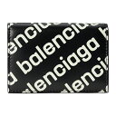 バレンシアガ 財布（レディース） 【最大5000円クーポン対象4/26まで】バレンシアガ 3つ折り財布 BALENCIAGA キャッシュ 594312 23V63 1073 ユニセックス ブラック 黒 ホワイト 白