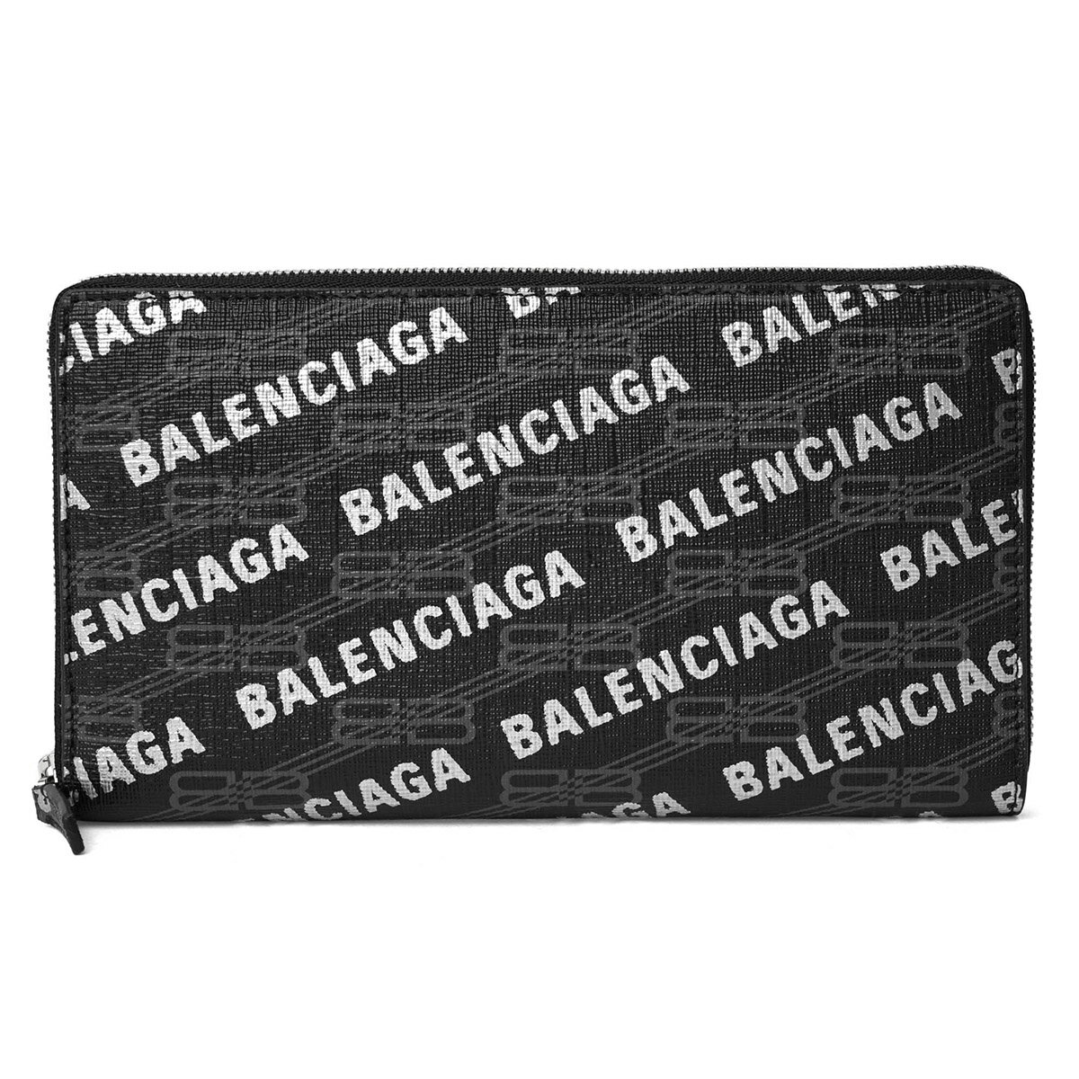 【最大5,000円OFFクーポン】バレンシアガ 長財布(ラウンドファスナー) BALENCIAGA シグネチャー 594317 2AAH0 1060 ユニセックス ブラック 黒