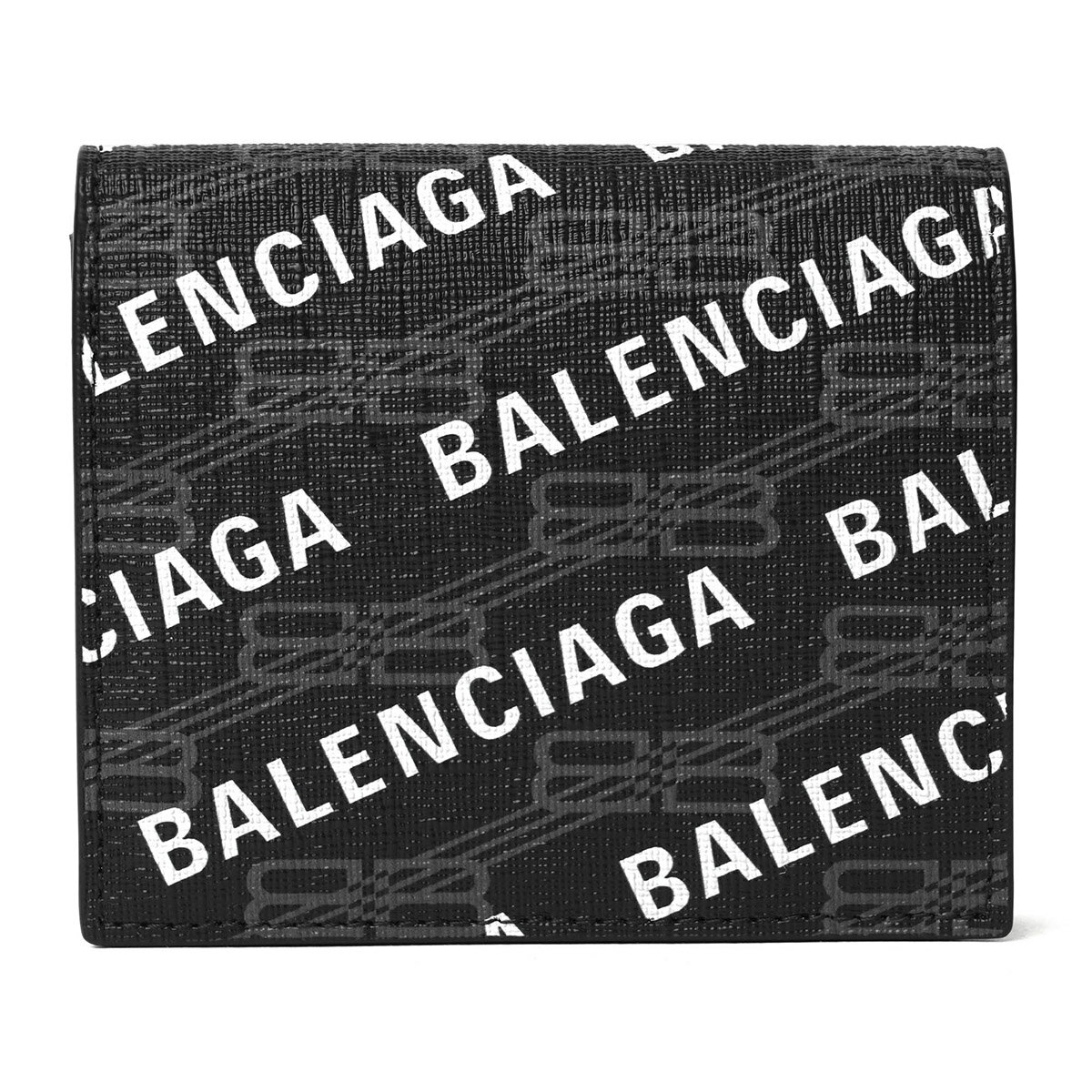 バレンシアガ 財布（レディース） 【最大5,000円OFFクーポン対象】バレンシアガ 2つ折り財布 BALENCIAGA シグネチャー 719702 210H0 1060 ユニセックス ブラック 黒