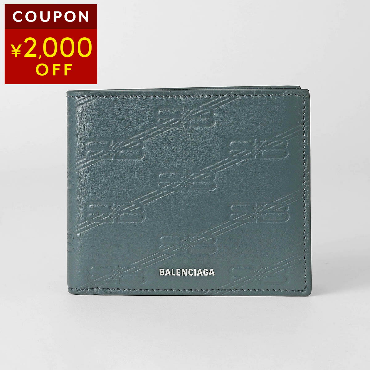 Other - バレンシアガ 2つ折り財布 BALENCIAGA シグネチャー 721940 210JS 4724 ユニセックス ネイビー 紺【1万円で1,000円OFF★最大5,000円OFFクーポン配布中】