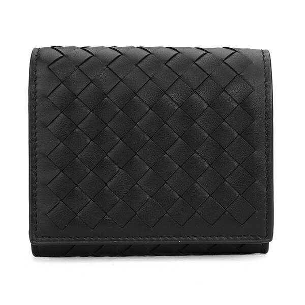 【10%OFF★楽天スーパーSALE対象】ボッテガヴェネタ 3つ折り財布 BOTTEGA VENETA イントレチャート 3つ折りウォレット 533451 V0P81 1000 ユニセックス ブラック 黒