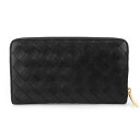 【10,000円OFF★楽天スーパーSALEクーポン対象】ボッテガヴェネタ 長財布(ラウンドファスナー) BOTTEGA VENETA イントレチャート ジップアラウンドウォレット 814674 VCPP2 8425 ユニセックス ブラック 黒