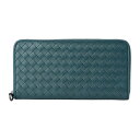 【最大3000円OFFクーポン★5/17(月)14:00まで】ボッテガヴェネタ 長財布(ラウンドファスナー) BOTTEGA VENETA 510643 V4651 3008 財布 イントレチャート INTRECCIATO ジップアラウンドウォレット ユニセックス PETROL(ぺトロール) グリーン系 緑【 送料無料】