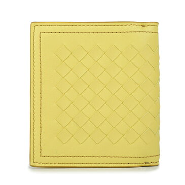 【最大3000円OFFクーポン★7/28(水)14:00まで】ボッテガヴェネタ 2つ折り財布 BOTTEGA VENETA 547441 VO0B9 5414 財布 イントレチャート INTRECCIATO ミニウォレット ユニセックス LEMON(レモン) イエロー 黄色/ライトグレー【 送料無料】