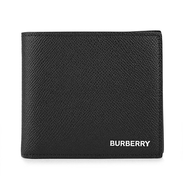 バーバリー 【最大5000円OFFクーポン対象】バーバリー 2つ折り財布 BURBERRY グレイニーレザー 8014653 A1189 メンズ ブラック 黒