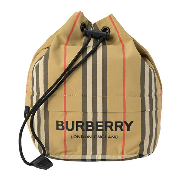 バーバリー ハンドバッグ（レディース） 【最大5000円OFFクーポン対象】バーバリー ハンドバッグ BURBERRY アイコンストライプ 8026737 A7026 ユニセックス ベージュ ブラック 黒