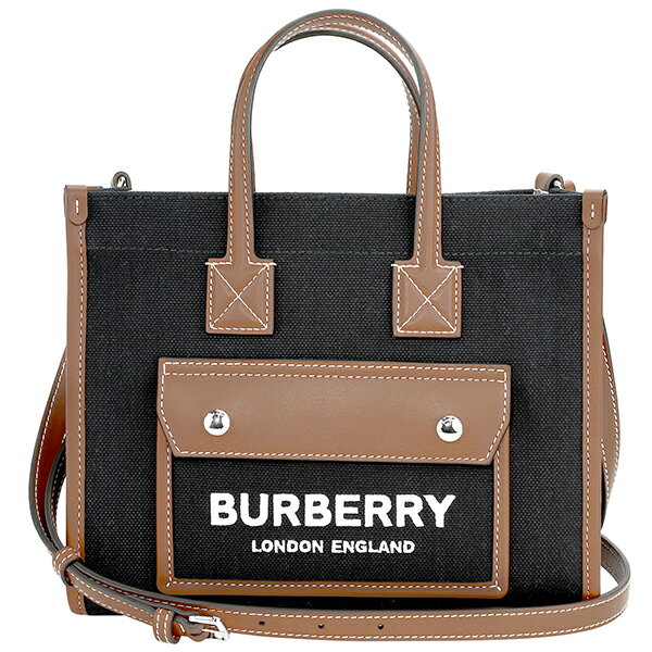 バーバリー トートバッグ（レディース） 【最大5000円OFFクーポン対象】バーバリー トートバッグ BURBERRY ロゴプリント 8055749 B1051 レディース ブラック 黒