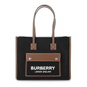 バーバリー トートバッグ（レディース） 【最大5,000円OFFクーポン対象】バーバリー トートバッグ BURBERRY ロゴプリント 8057600 A1189 レディース ブラック 黒 ブラウン 茶