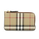 【1万円で1500円OFF★最大3万円OFFクーポン】バーバリー カードケース BURBERRY ヴィンテージチェック&レザー 8058014 A1363 ユニセックス ベージュ ブラウン 茶