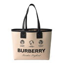 バーバリー トートバッグ（レディース） 【最大5,000円OFFクーポン対象】バーバリー トートバッグ BURBERRY ラベルプリント 8063121 A1435 レディース ベージュ