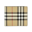 【GWスペシャル★最大10,000円OFFクーポンあり】バーバリー 2つ折り財布 BURBERRY ヴィンテージチェック 8069811 A7026 メンズ ベージュ系 ブラック 黒