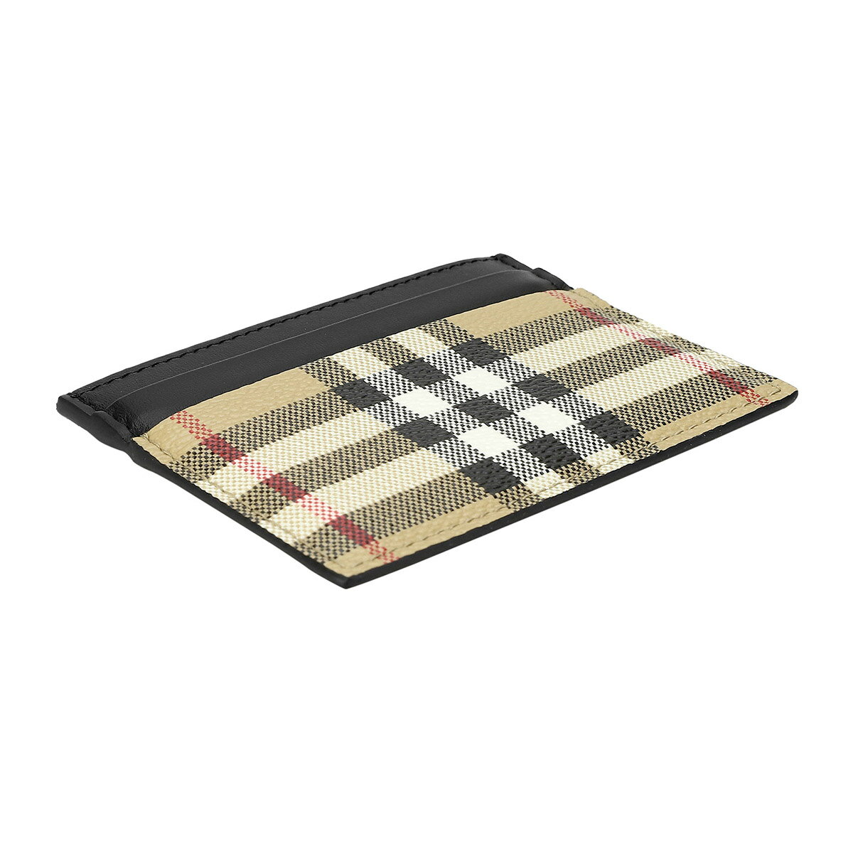 バーバリー カードケース BURBERRY チェック＆レザー 8069822 A7026 メンズ ベージ...