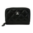 【1,000円OFFクーポン】シャネル コインケース CHANEL キャビアスキン CHANEL COIN CASE レディース ブラック 黒