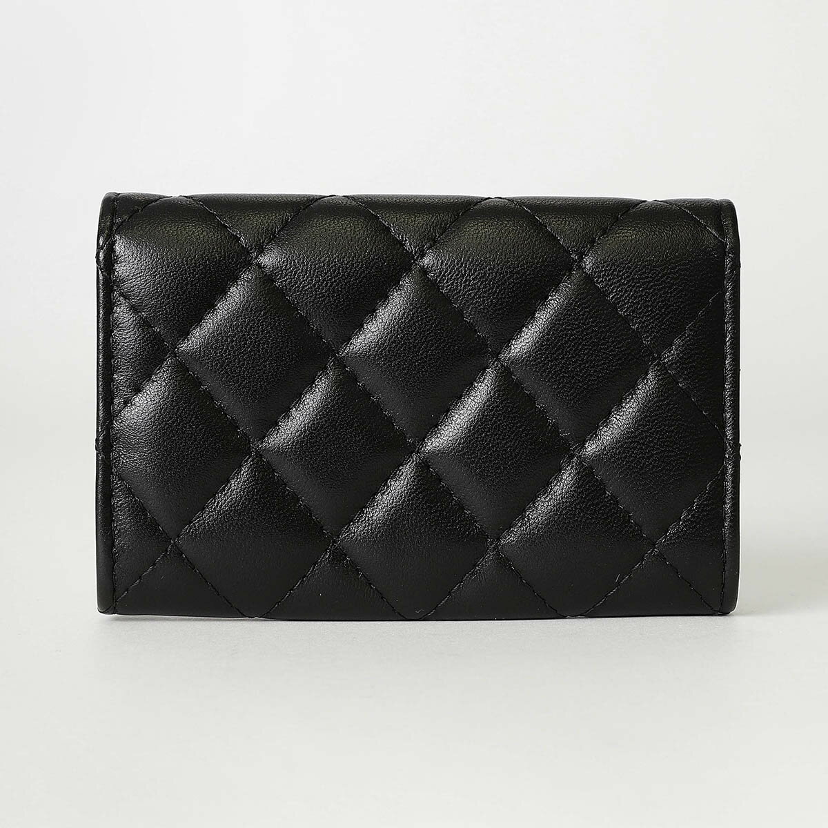 シャネル カードケース CHANEL ラムスキン CARD CASE レディース ブラック 黒【P5...