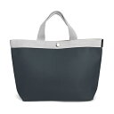 エルベ シャプリエ トートバッグ Herve Chapelier ペブルド グレイン コーテッド キャンバス 704GP NAVY/ARGENT 19N81 レディース ネイビー 紺 ライトグレー