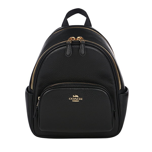【3/1ワンダフルデーP5倍＆最大5000円OFFクーポン】コーチ リュックサック COACH ぺブルドレザー C8603 IMBLK レディース ブラック 黒のサムネイル