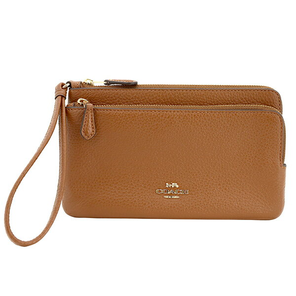 【8/25限定P5倍★さらに最大5,000円OFFクーポン対象】コーチ 長財布 COACH ぺブルドレザー C5610 IMR1W レディース ブラウン 茶 ゴールドのサムネイル