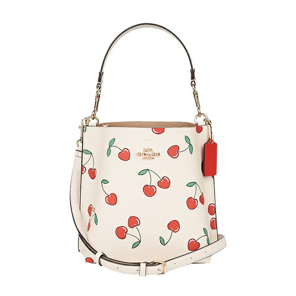 【最大3万円OFF大決算クーポン1/29 14:00まで】コーチ ショルダーバッグ COACH ハート チェリー プリント CF422 IMCAH レディース ホワイト 白 レッド 赤のサムネイル
