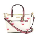 【10%OFF★楽天スーパーSALE対象!】コーチ ショルダーバッグ COACH ストライプ ハートプリント CA793 IMCAH レディース ホワイト 白 ピンク【当店通常価格 25,800円】