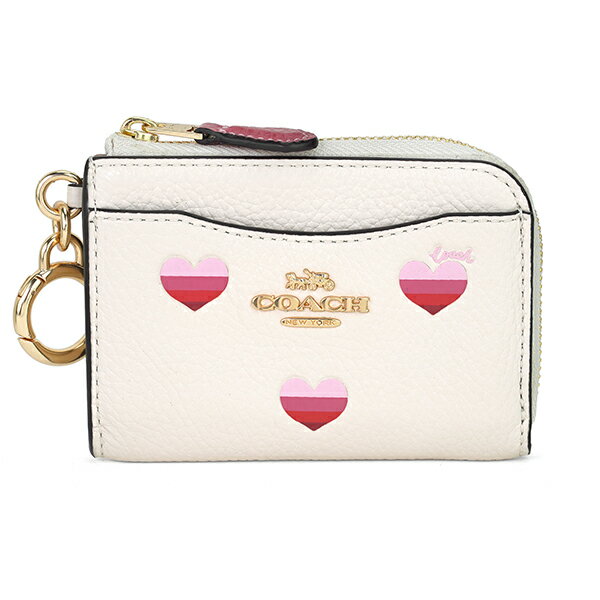【スーパーSALE限定★1000円OFFクーポン対象】コーチ カードケース COACH ストライプ ハートプリント CA794 IMCAH レディース ホワイト系 マルチのサムネイル