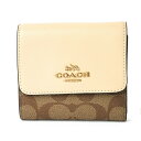 【1,000円OFFクーポン】コーチ アウトレット 3つ折り財布 COACH OUTLET シグネチャー CE930 IMV1X レディース クリーム 白 ベージュ