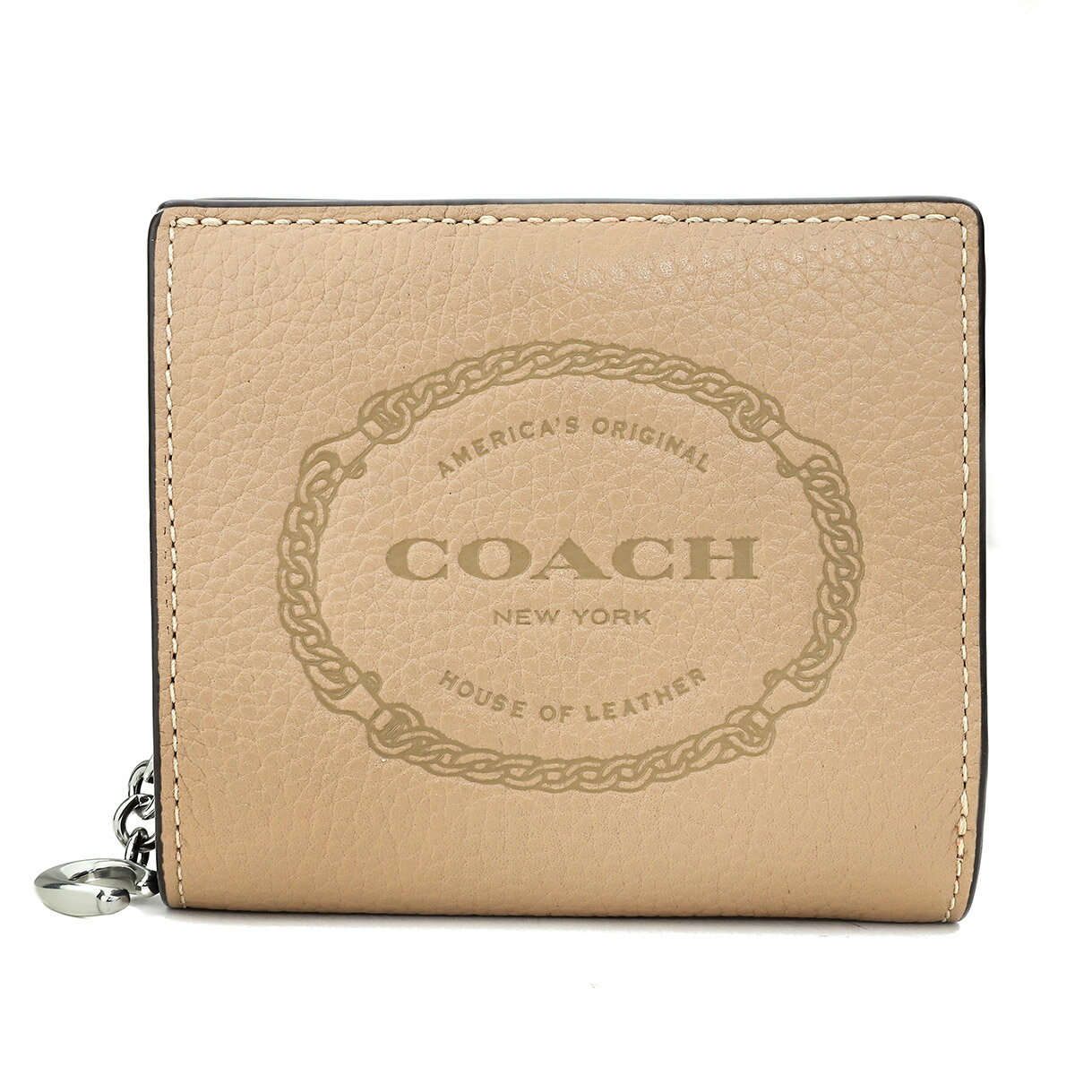 【最大5,000円OFFクーポン対象】コーチ 2つ折り財布 COACH ヘリテージ CM216 SVTP レディース ベージュ