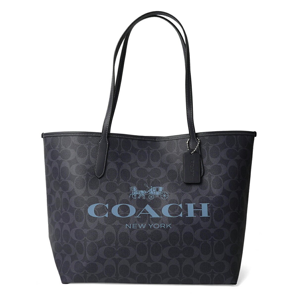 【最大5,000円OFFクーポン対象】コーチ トートバッグ COACH シグネチャー CP074 SVN2V レディース ダークネイビー