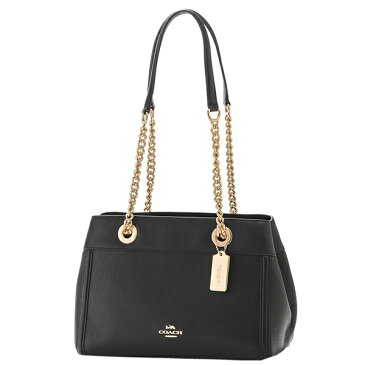 【最大3000円OFFクーポン★7/21(水)14:00まで】コーチ アウトレット トートバッグ COACH OUTLET F37796 IMBLK バッグ ペブルドレザー チェーン PEBBLED LEATHER CHAIN ブルックキャリオール トートバッグ レディース BLACK ブラック 黒【 アウトレット 送料無料】