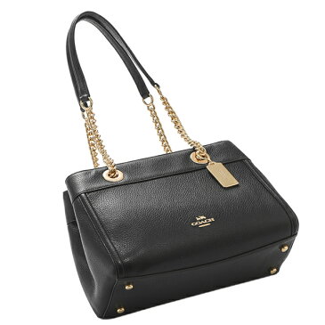 【最大3000円OFFクーポン★7/21(水)14:00まで】コーチ アウトレット トートバッグ COACH OUTLET F37796 IMBLK バッグ ペブルドレザー チェーン PEBBLED LEATHER CHAIN ブルックキャリオール トートバッグ レディース BLACK ブラック 黒【 アウトレット 送料無料】