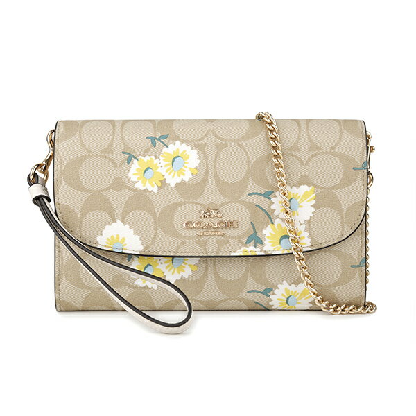 コーチ ショルダーバッグ COACH シグネチャー デイジープリント C3052 IMOTV レディース ベージュのサムネイル