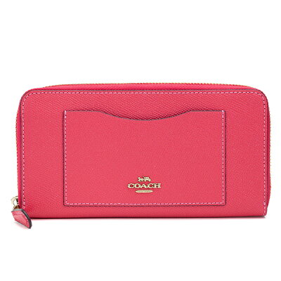 【10%OFF★楽天スーパーSALE対象】コーチ 長財布(ラウンドファスナー) COACH クロスグレイン 54007 IMQOB レディース ピンク【当店通常価格 19800円】