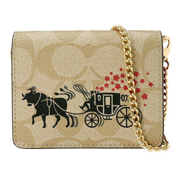 コーチ コインケース COACH シグネチャー キャンバス ウィズ オックス アンド キャリッジ C2258 IMOT4 レディース ライトカーキのサムネイル