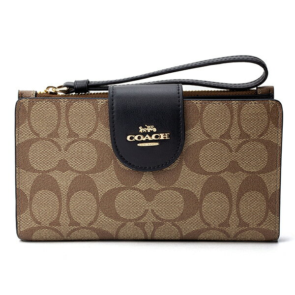 【最大5000円クーポン対象】コーチ 長財布 COACH シグネチャー カラーブロック C2874 IMCBI レディース カーキ