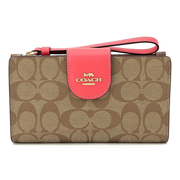 【最大5,000円OFFクーポン対象】コーチ 長財布 COACH シグネチャー カラーブロック C2874 IMD9S レディース ブラウン 茶のサムネイル
