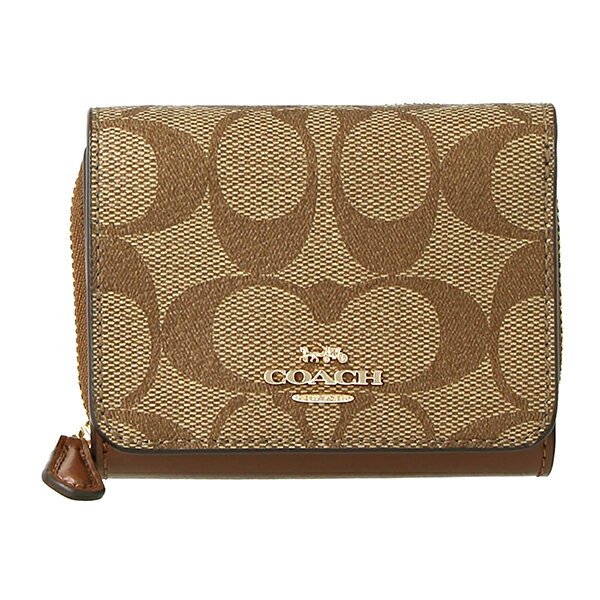 【10%OFF★楽天スーパーSALE対象！】コーチ 3つ折り財布 COACH シグネチャー 7331 IME74 レディース ブラウン 茶【当店通常価格 13,800円】のサムネイル